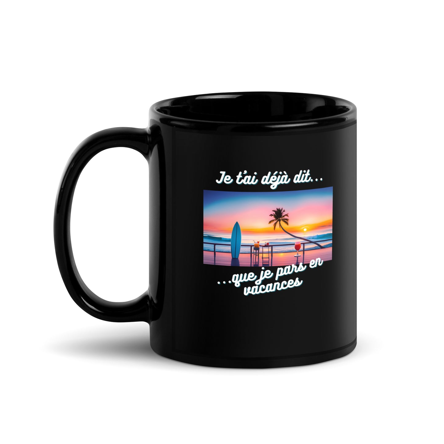 Mug noir - Vacances #1