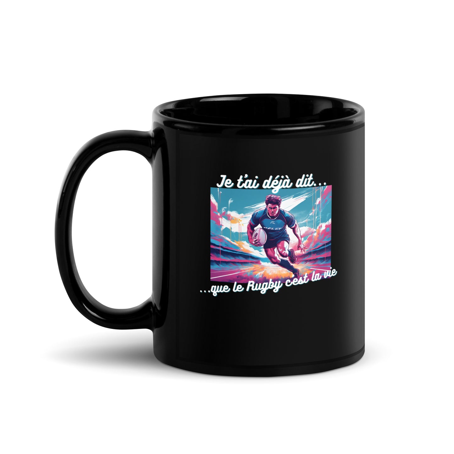 Mug noir - Rugby #4