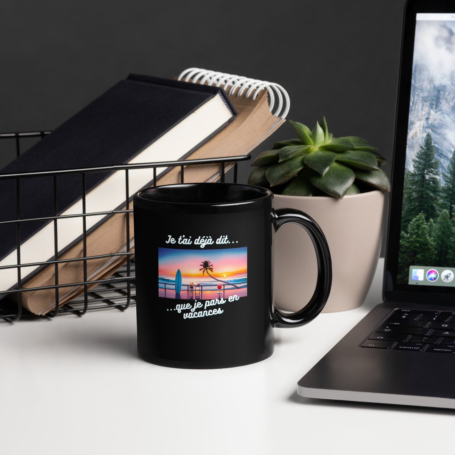 Mug noir - Vacances #1