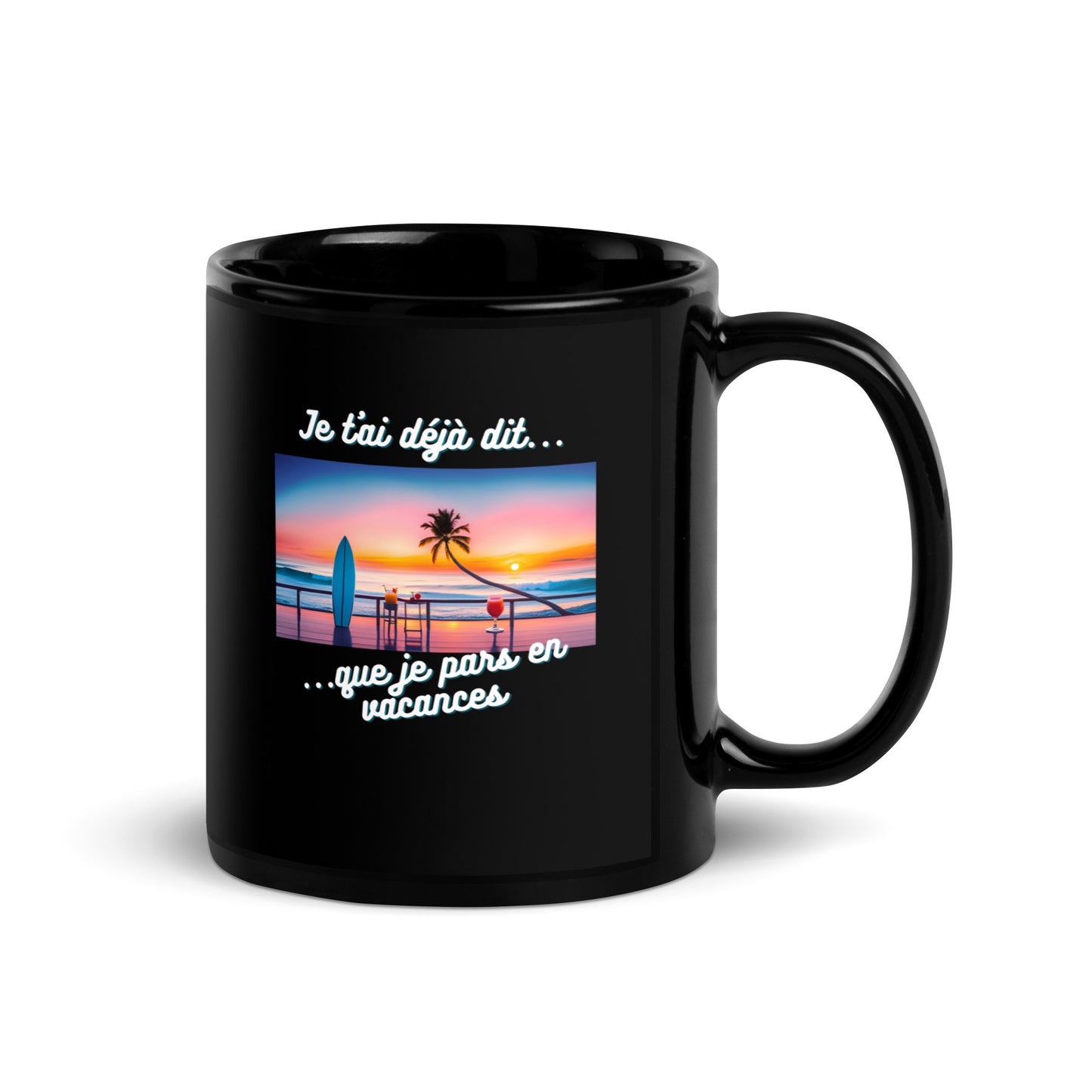 Mug noir - Vacances #1