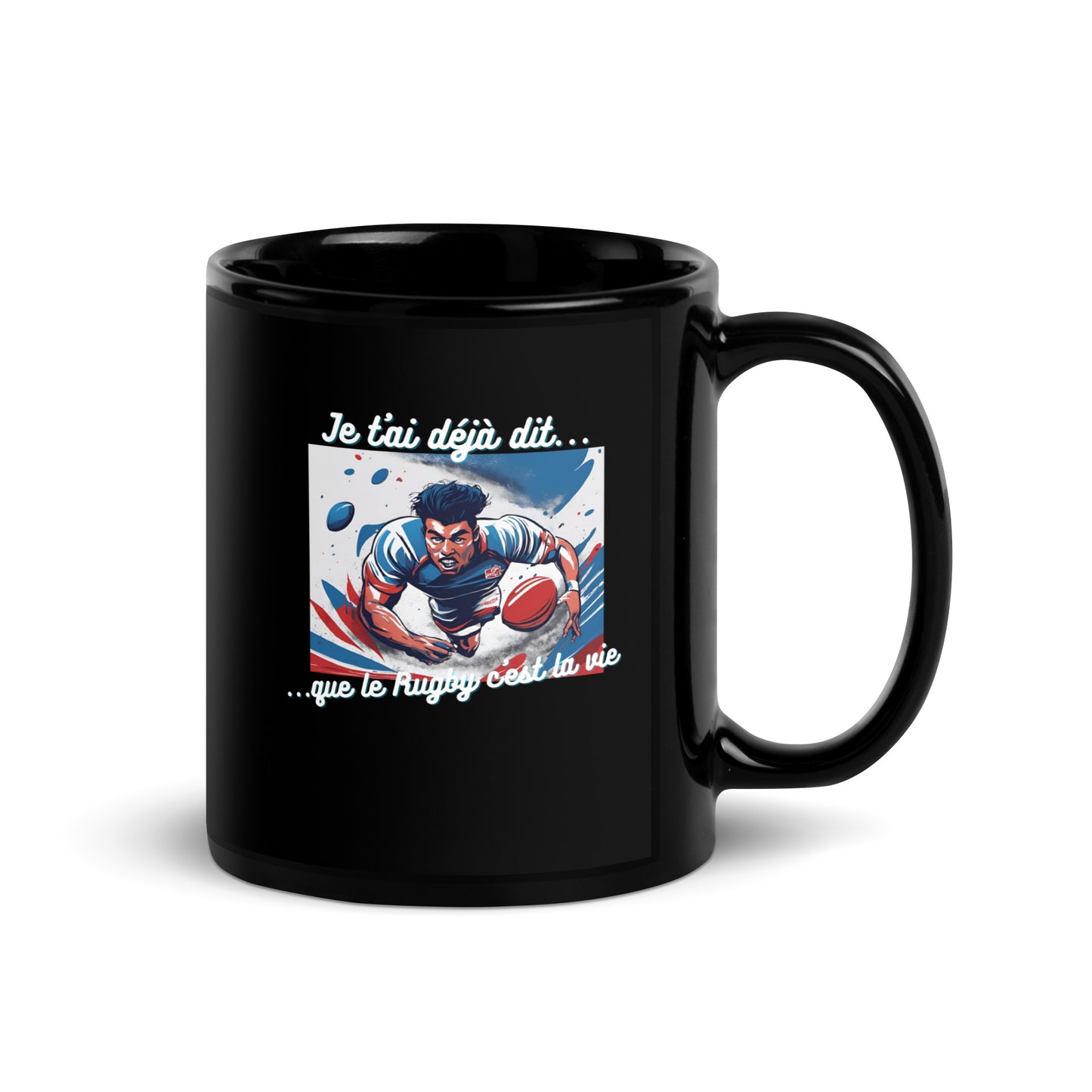 Mug noir - Rugby #3