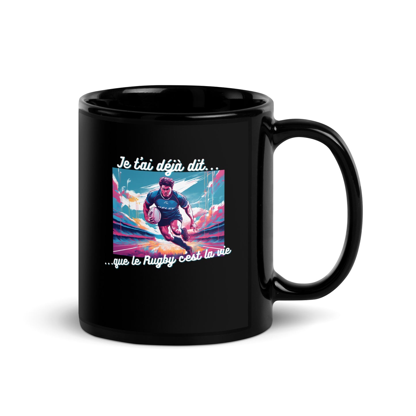 Mug noir - Rugby #4
