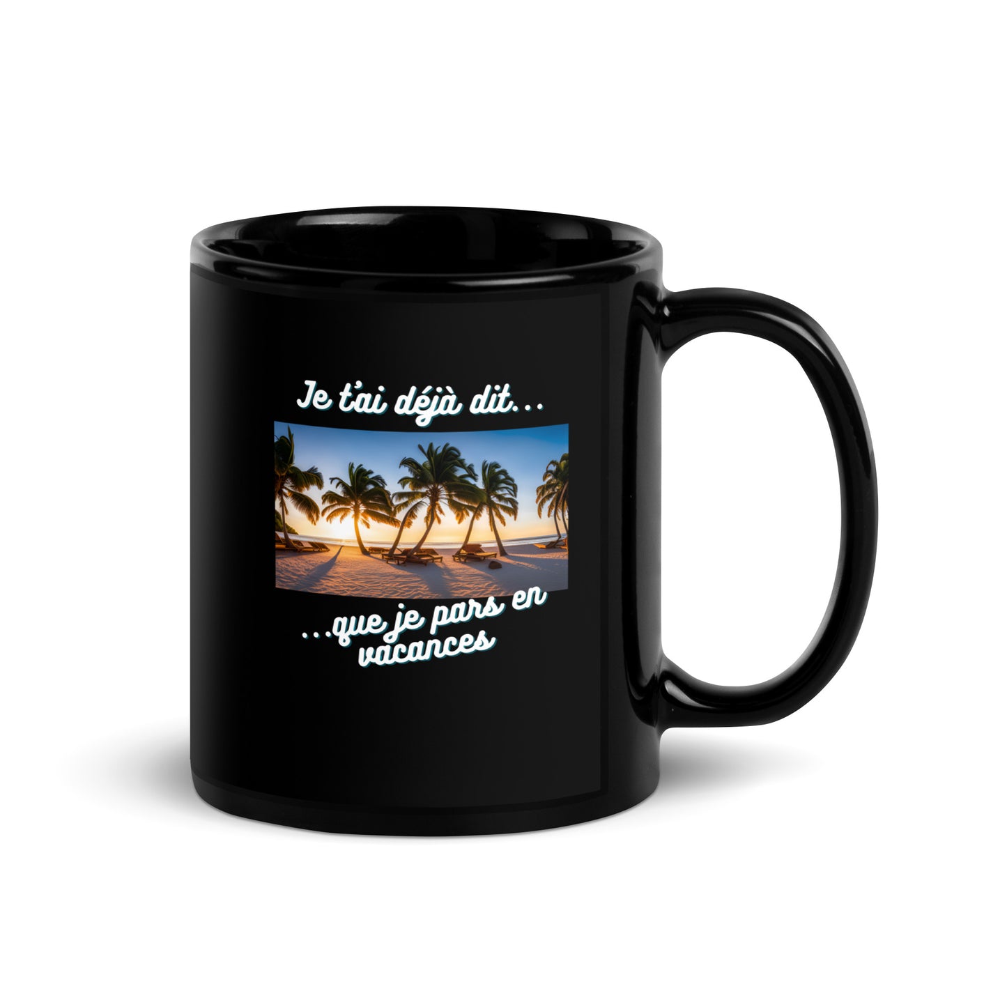 Mug noir - Vacances #7