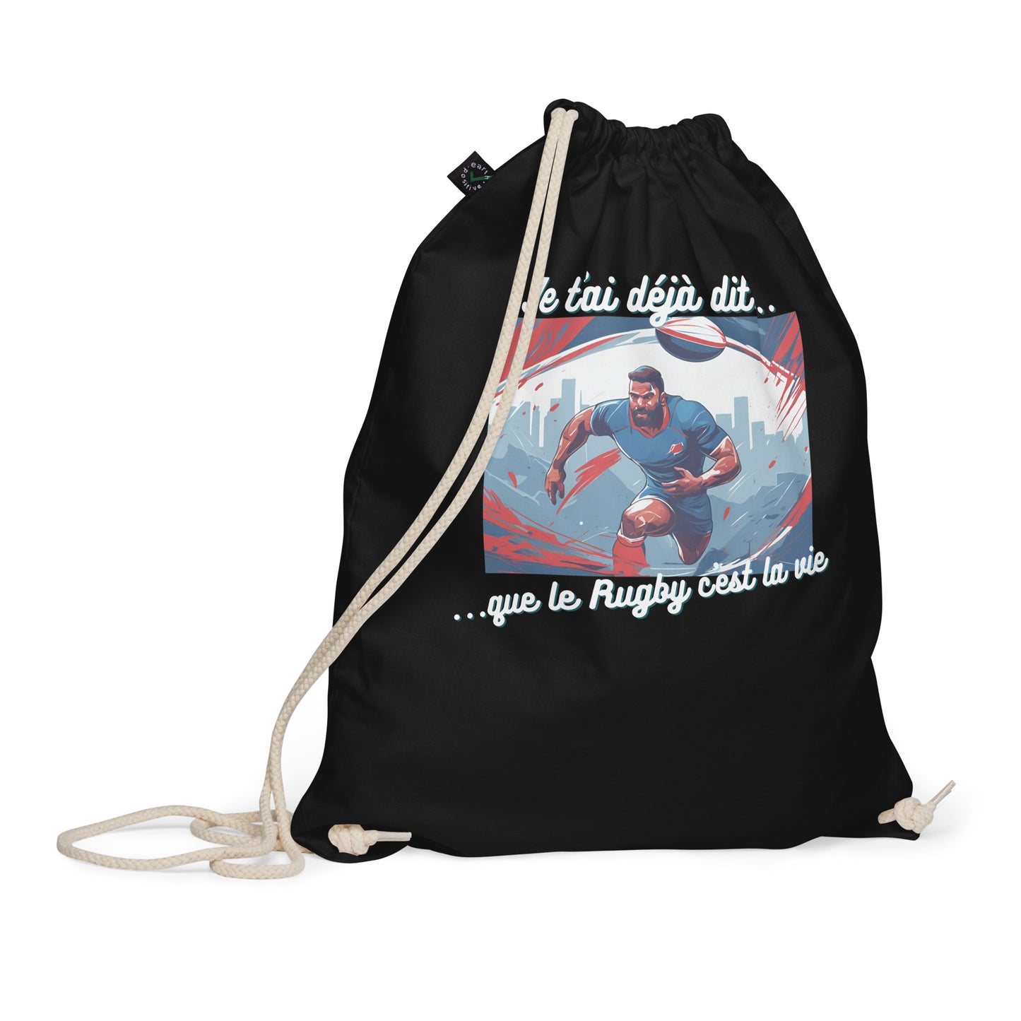 Sac à cordon bio - Rugby #1