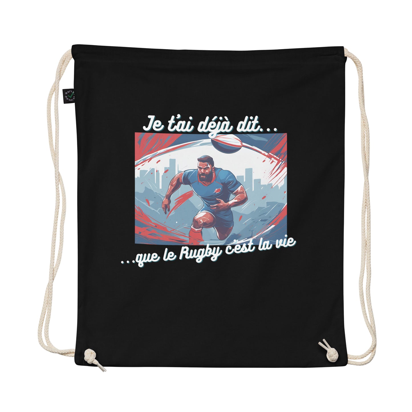 Sac à cordon bio - Rugby #1