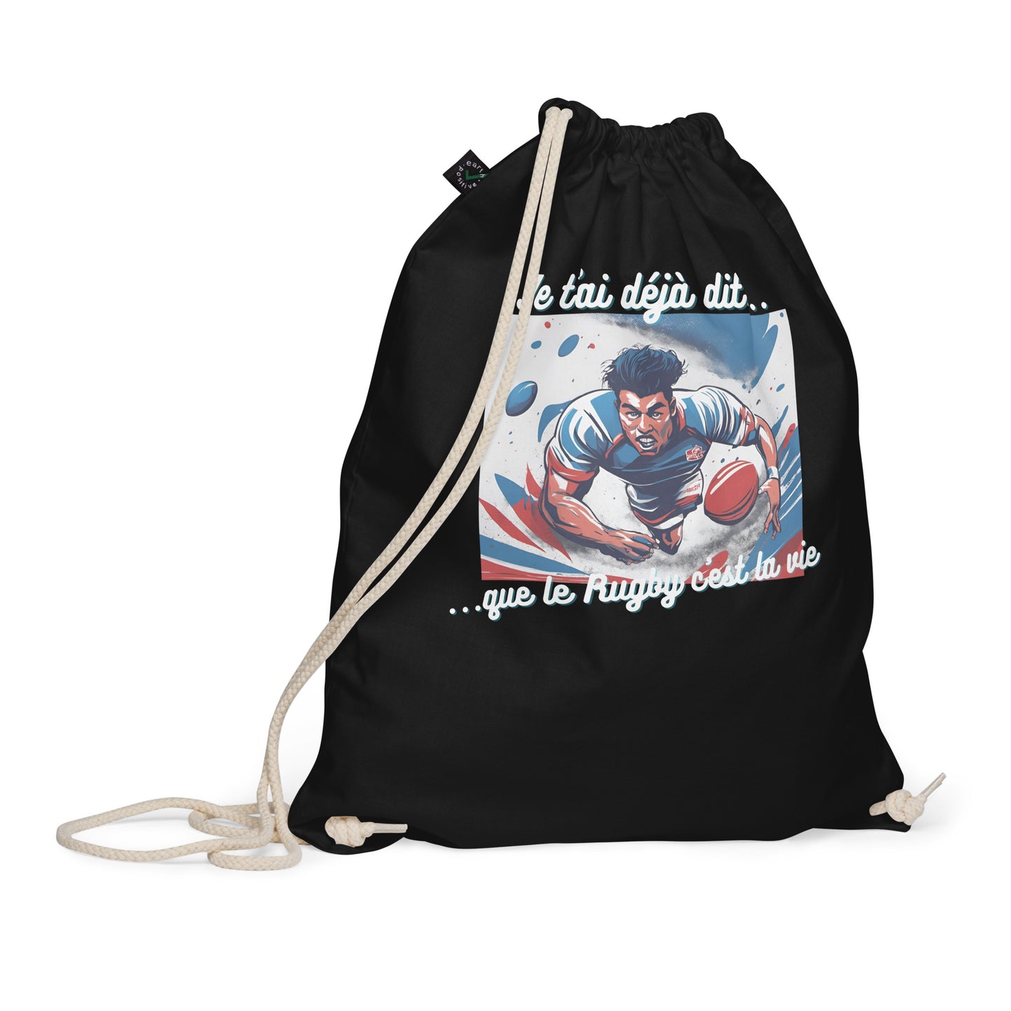 Sac à cordon bio - Rugby #3