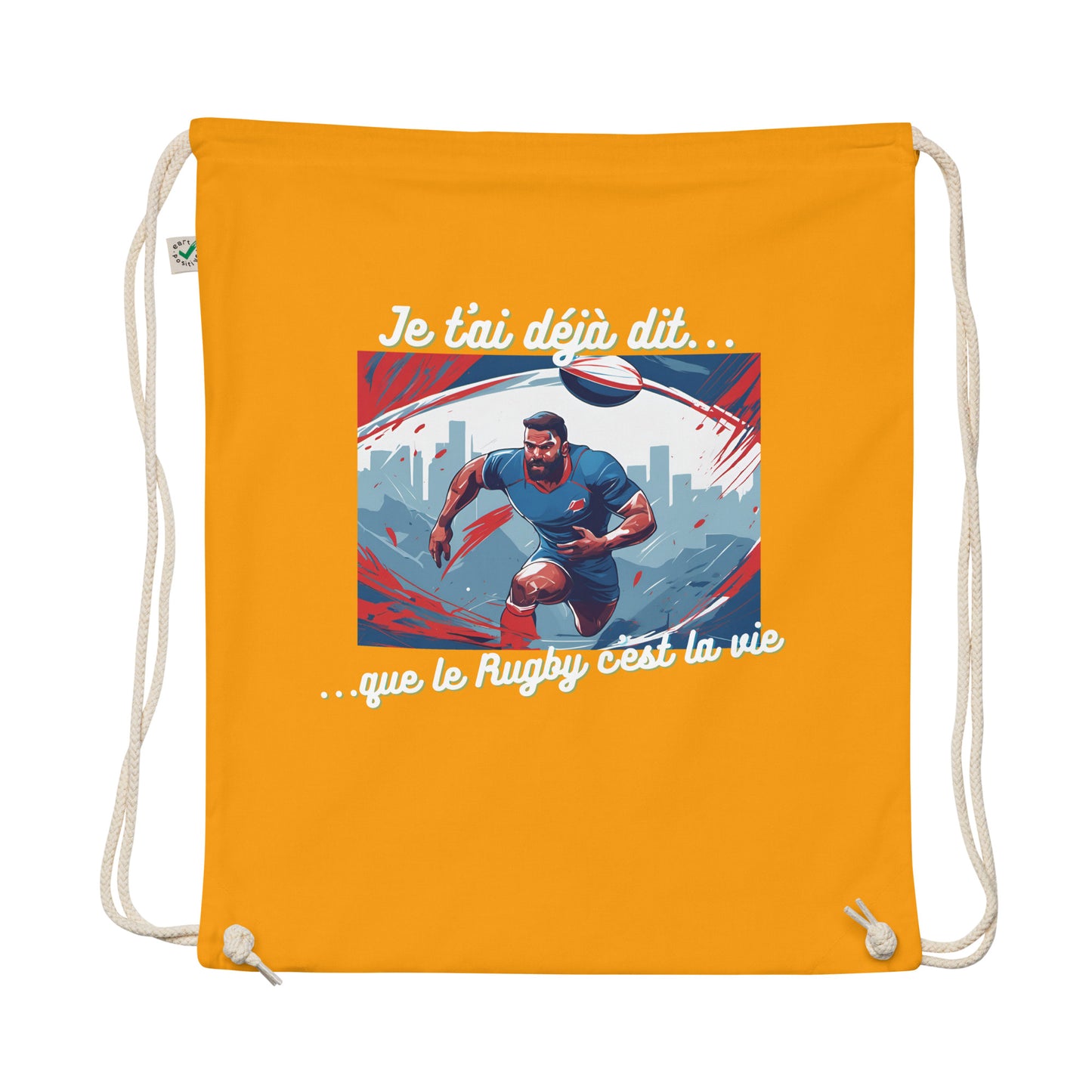 Sac à cordon bio - Rugby #1