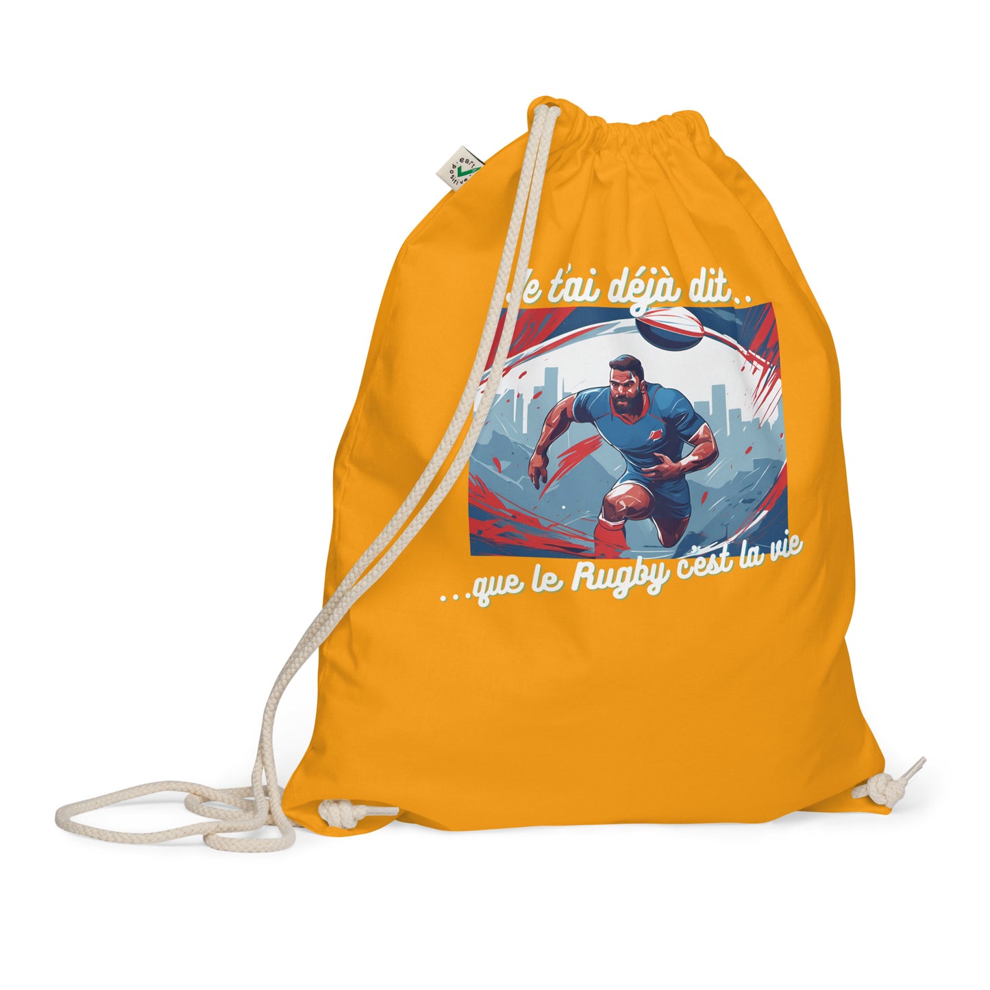 Sac à cordon bio - Rugby #1