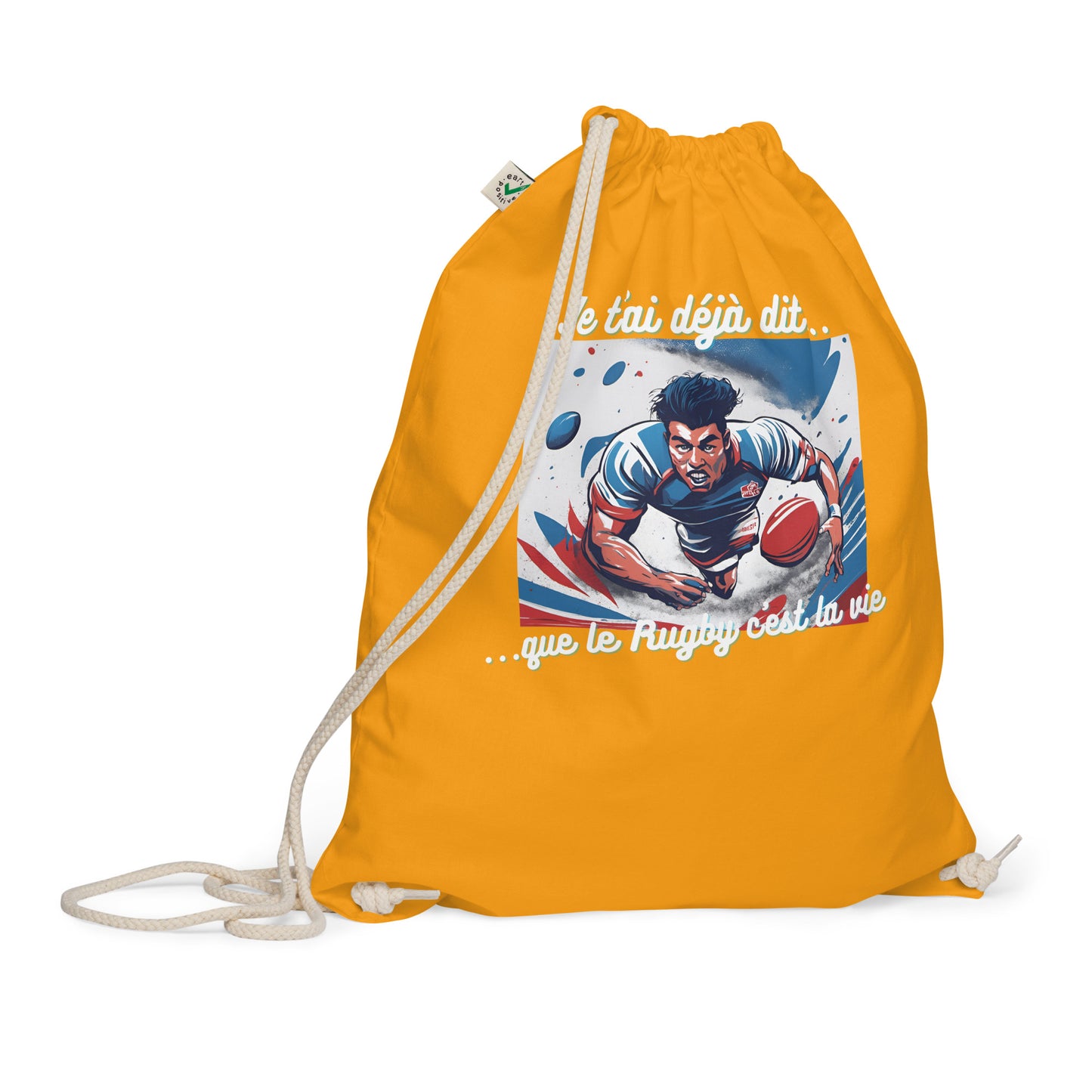 Sac à cordon bio - Rugby #3