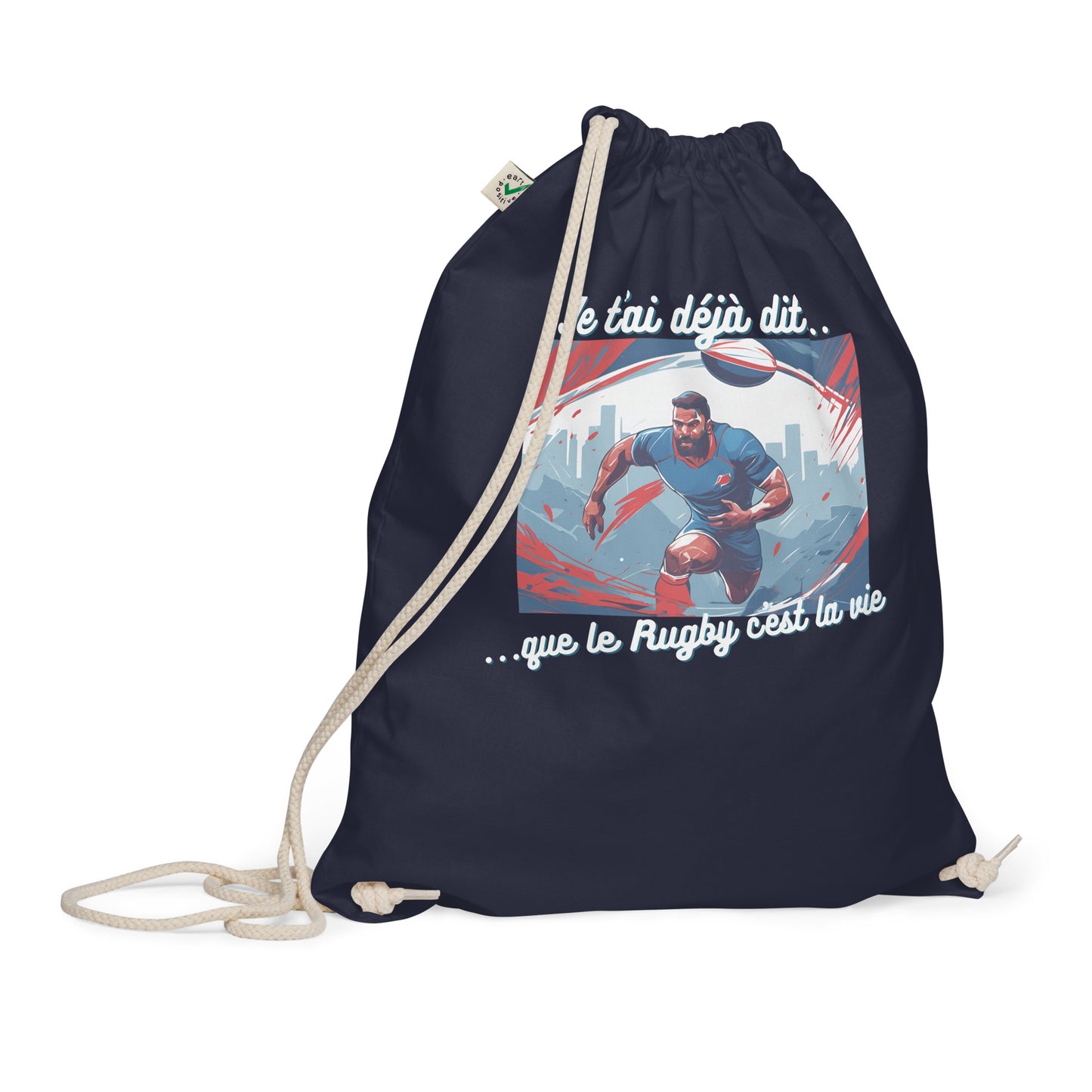 Sac à cordon bio - Rugby #1
