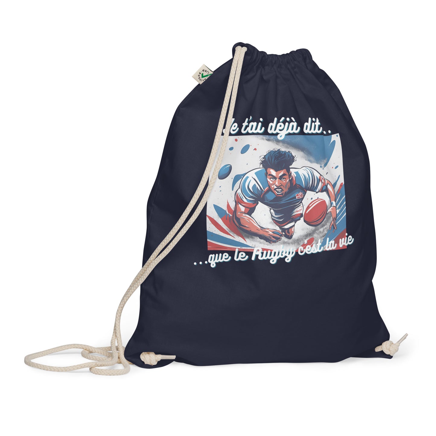 Sac à cordon bio - Rugby #3