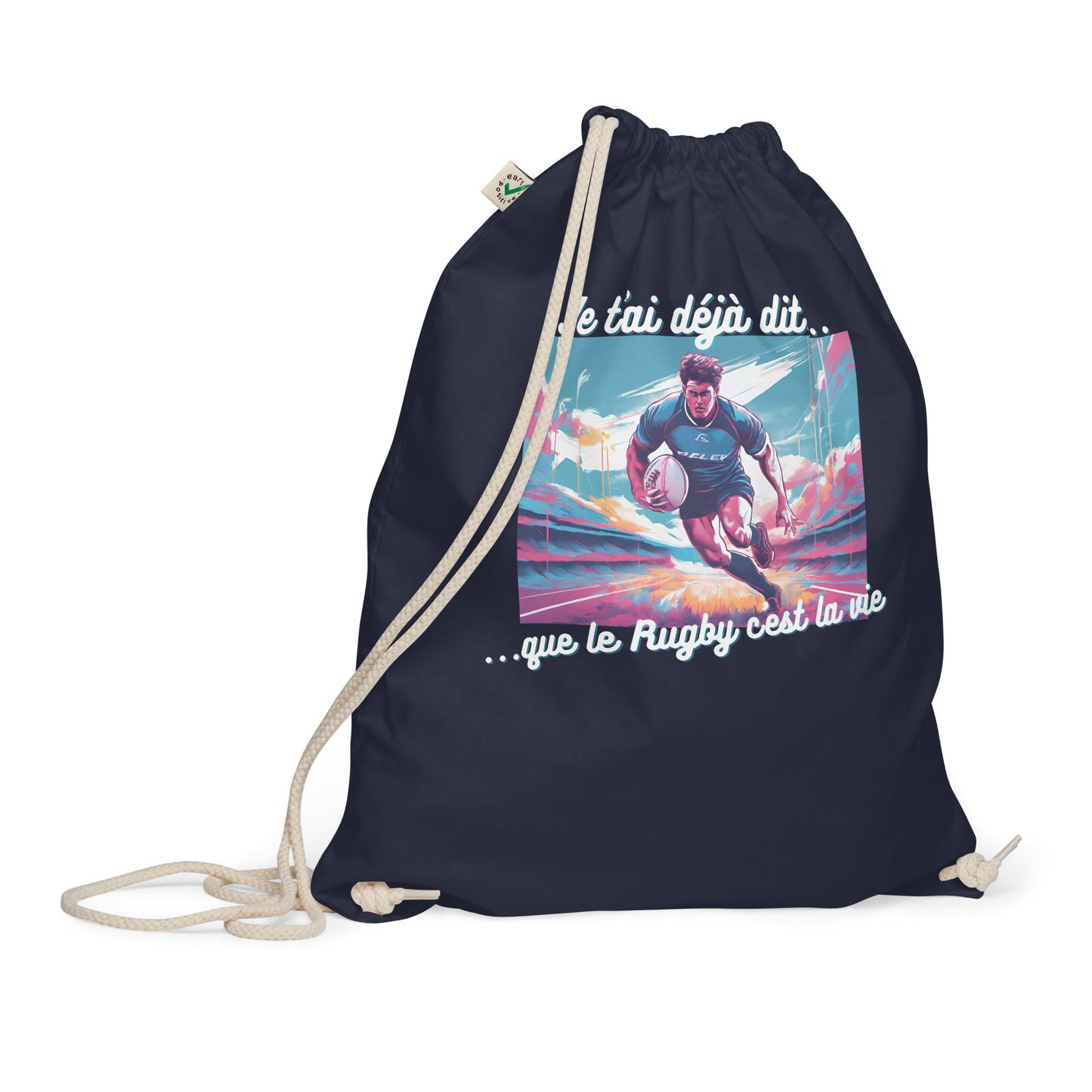 Sac à cordon bio - Rugby #4
