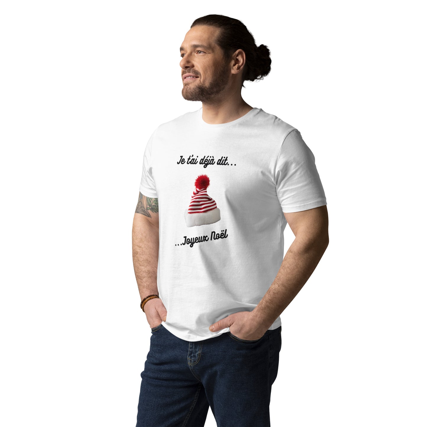 T-shirt homme bio : Noel #4 White Edition