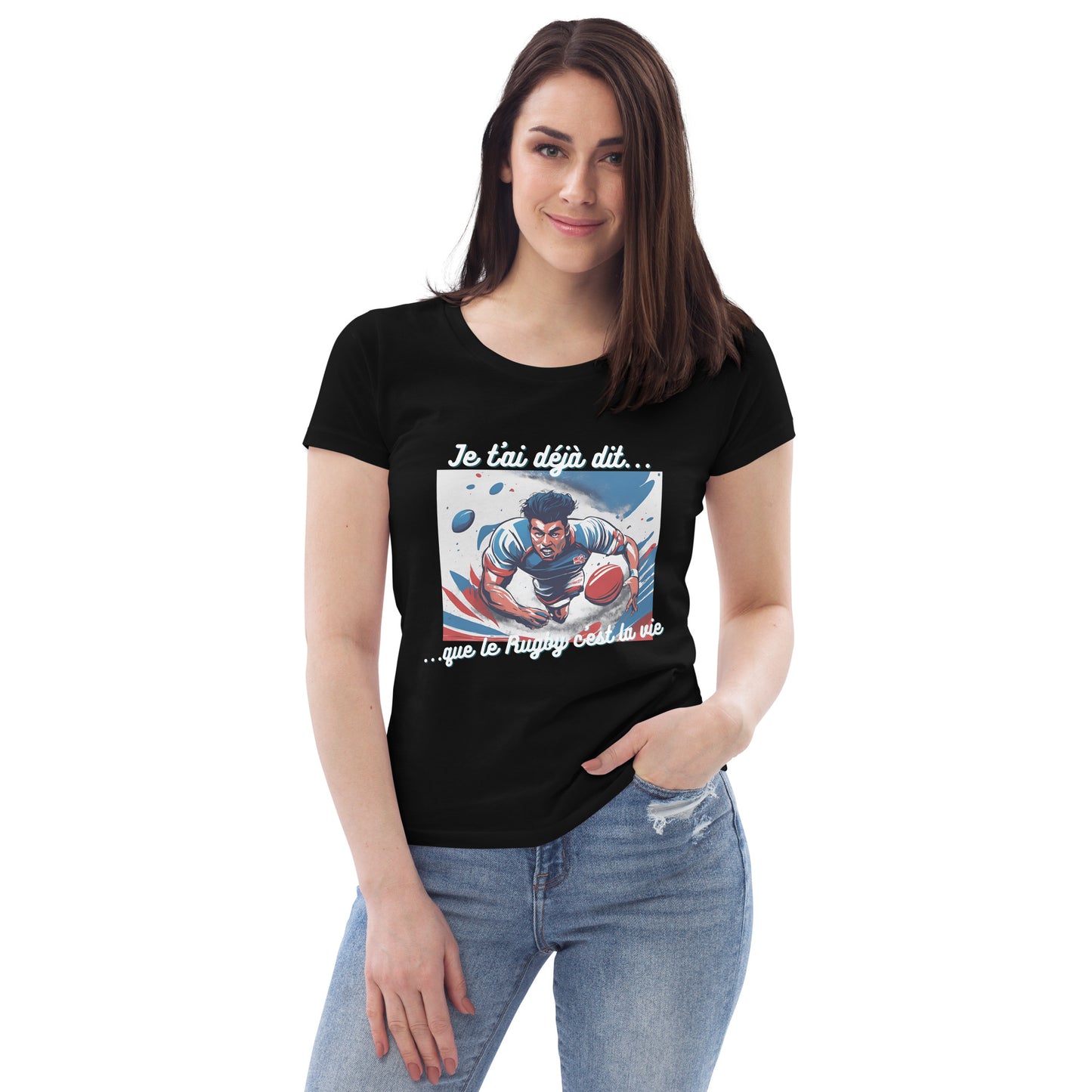 T-shirt moulant femme bio - Rugby #3