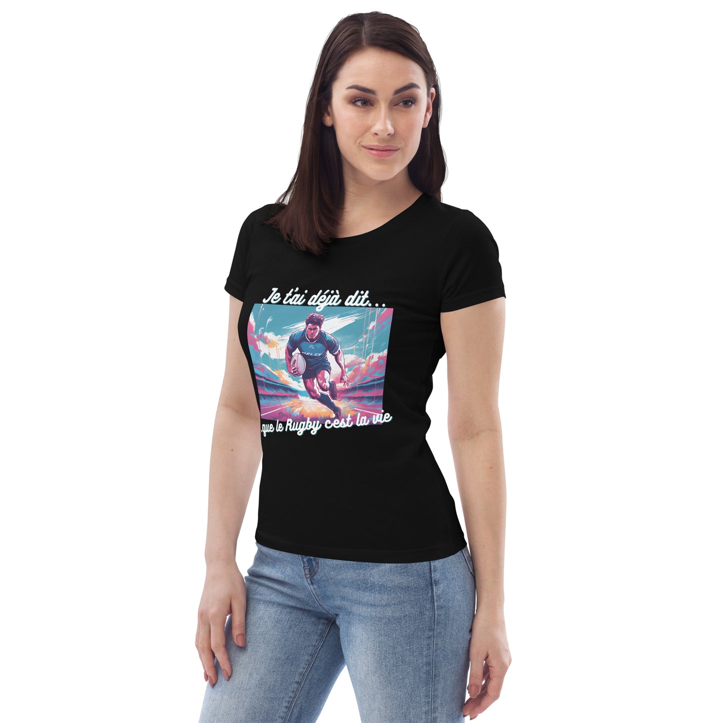 T-shirt moulant femme bio - Rugby #4