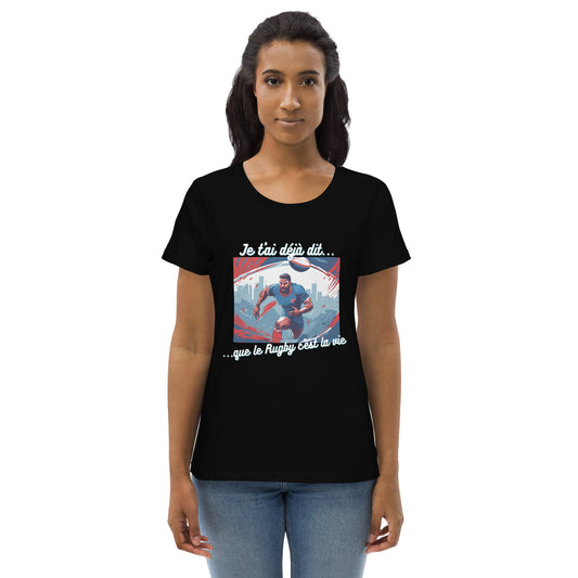 T-shirt moulant femme bio - Rugby #1