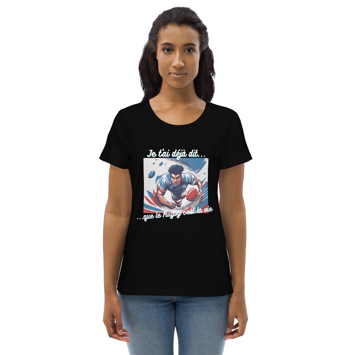T-shirt moulant femme bio - Rugby #3